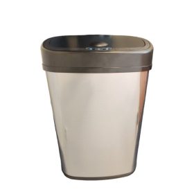   Szenzoros, automata szemetes 50 literes, inox, fekete tetővel, SD-007-B