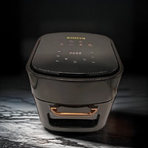 Kimiyo air fryer, forrólevegős olaj nélküli sütő, betekintőablakos, két szintes, 15 literes, 2400W, fekete