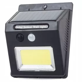   Napelemes kültéri led fali lámpa cob mozgásérzékelővel vízálló 350 lumen