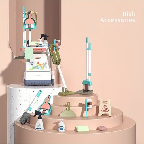 20db-os Gyerek takarító játékkészlet porszívóval