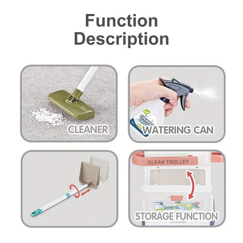 20db-os Gyerek takarító játékkészlet porszívóval