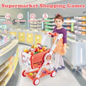   31 darabos Szupermarket Bevásárló felszerelés kosárral temékekkel