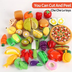   81 darabos Luxus Játékkonyha Készlet - Élethű Gyümölcs, Zöldség & Pizza Burger Játékok