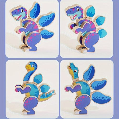 Dinoszaurusz Puzzle Építőkockák