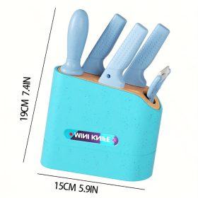   7 darabos Játék Főzőkellék Készlet Késsel és Tartóval