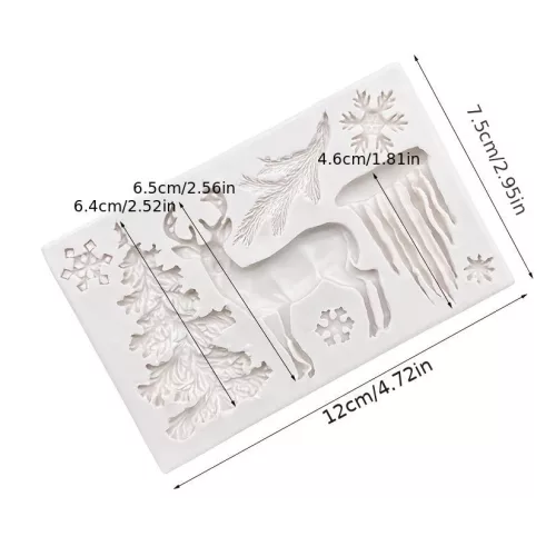 3D-s karácsony témájú szilikon forma