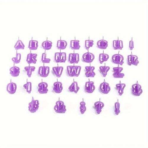 40 darabos Betű és Szám Kekszkivágó Készlet