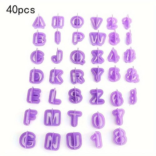 40 darabos Betű és Szám Kekszkivágó Készlet