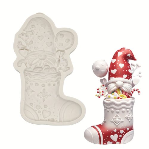 Karácsonyi  Szilikon Forma - Mikulás Csizma