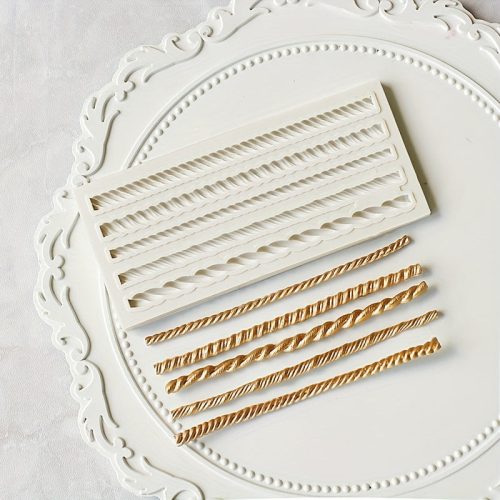 Szilikon barokk stílusú torta sablon - díszítő elem