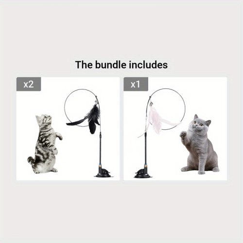 Macska tollas játék, 80 cm hosszú rúddal és 7 cm-es talppal