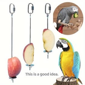   Rozsdamentes acél papagáj etető nyárs - Gyümölcs- és zöldségpálca madaraknak