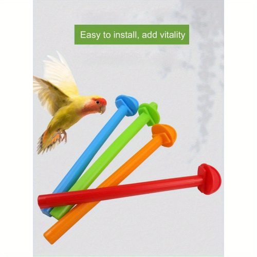 4 Darab Különböző Színű Ülőrúd Kis Madárfiókáknak
