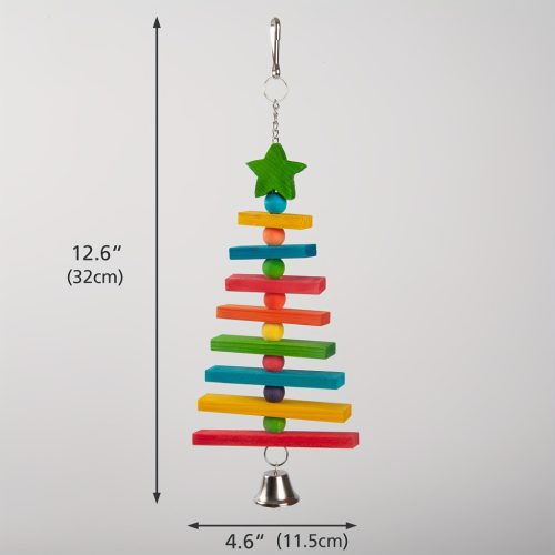 Karácsonyfa kinézetű madárjáték