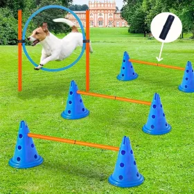   Kutya Agility Oktatókészlet - Ugrógyűrű És Ugróbot akadálypálya tartozékok