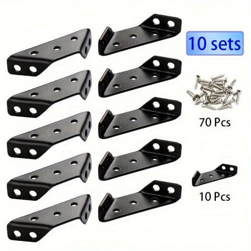 rozsdamentes acél sarokkonzol készlet, multifunkcionális háromszög alakú konzolok fa- és fémszerkezetekhez