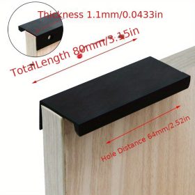   4db Rejtett Fém Fogantyú Szekrényekhez, Rozsdamentes Acélból