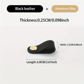   Polírozott alumínium ötvözet szekrény fogantyú műbőr markolattal