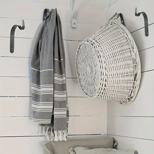 4db Fém J-alakú Kovácsolt vas Kampók