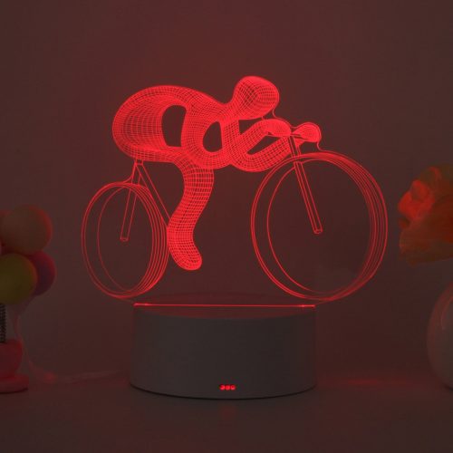 3D hegyi kerékpár LED éjszakai fény, állítható fényerővel