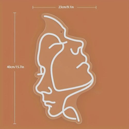 Modern neon arc szimbólum fali dekoráció