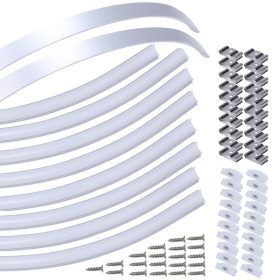   10 csomag 50 cm-es flexibilis ezüst LED csatorna tejfehér LED