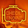 3D Ívelt 'CHECK ENGINE' LED Neon Tábla