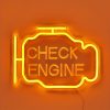 3D Ívelt 'CHECK ENGINE' LED Neon Tábla