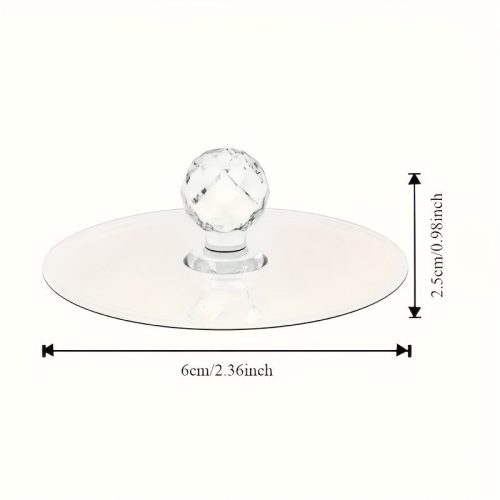 2db Átlátszó Kristály Ajtó és szekrény nyitó fogantyú