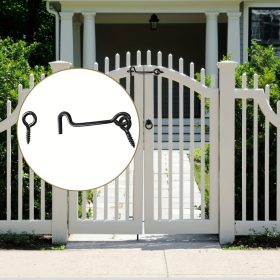   5db horog rögzítőcsavarokkal, szénacél ajtókampó retesz