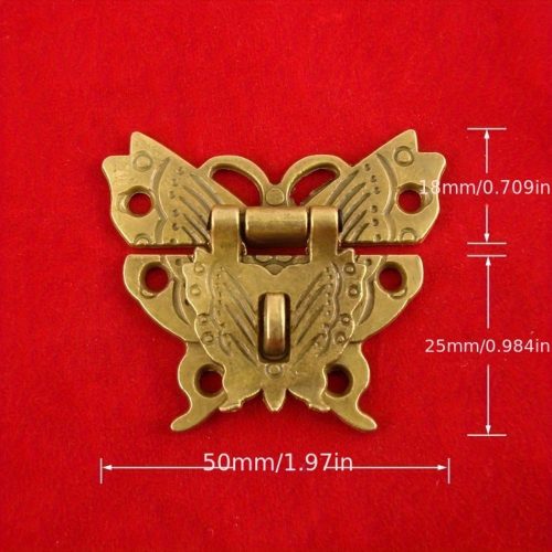 Vintage Stílusú Ötvözet Pillangó Zárókapocs Fa Dobozokhoz