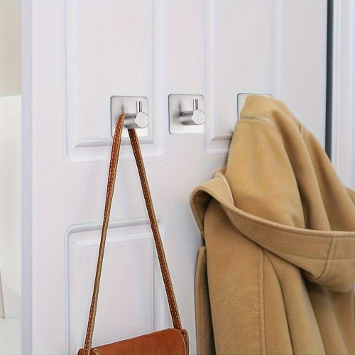 4 darab Öntapadós Erős Falikampó: Vízálló Rozsdamentes Acél