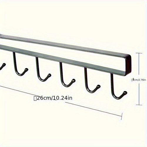 Sokoldalú 6-akasztós konyhai szervező