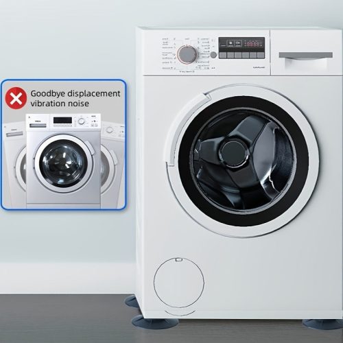 4db Anti-Vibrációs Mosógép Párna - Csúszásmentes, Zajcsökkentő Műanyag