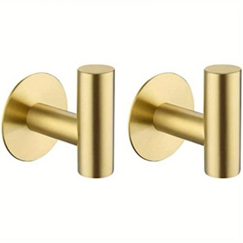 2db rozsdamentes acél ragasztható akasztó fürdőszobába