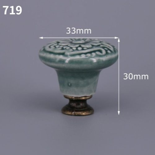 2 db európai stílusú kerámia fiókfogantyú, dekoratív szekrénygombok szekrényhez, szekrénybútorokhoz