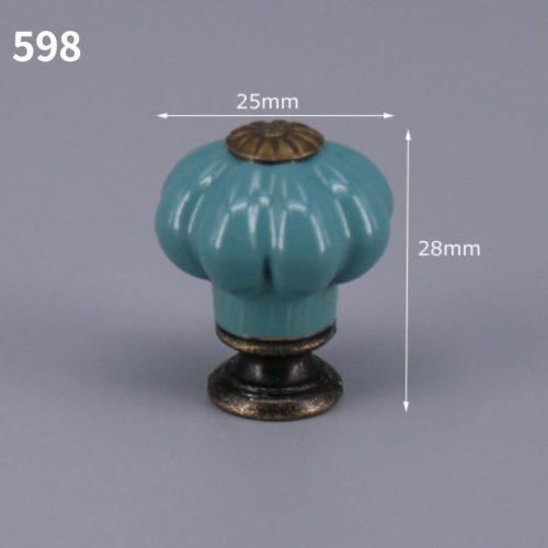 2 db európai stílusú kerámia fiókfogantyú, dekoratív szekrénygombok szekrényhez, szekrénybútorokhoz