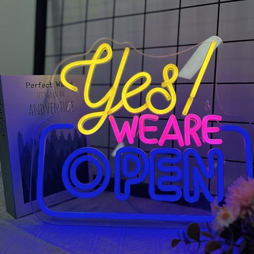 Igen! Nyitva Vagyunk Neon Tábla