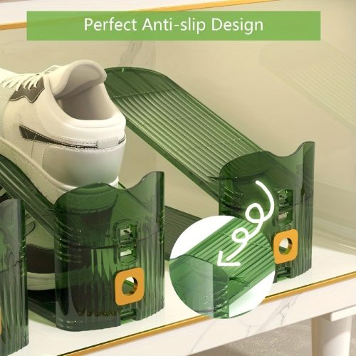 2db Cipő-tároló Rendszer, Állítható Műanyag Cipőtartó