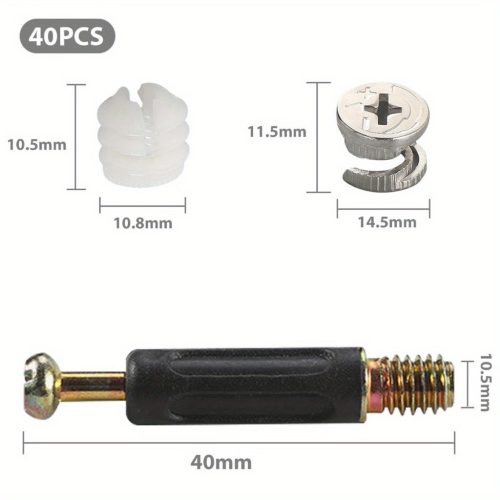 40 darabos bútorösszekötő készlet