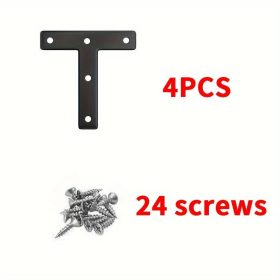   4db Megbízható, Tartós Derékszögű Támogató Lemezek Csavarokkal Bútorokhoz