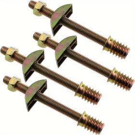   4 db vas bútorösszekötő csavar és félhold alakú anya készlet - M8x90 mm