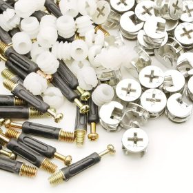   150db Gyors Szerelésű 3-az-1-ben Bútor Rögzítő Készlet