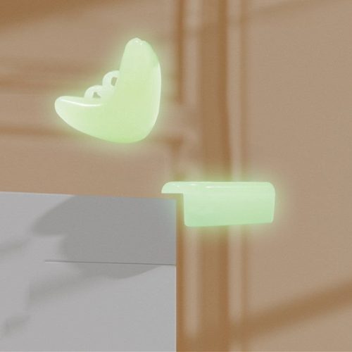 4db Sötétben Világító Sarokvédők - Puha, Átlátszó Szilikon Élvédő