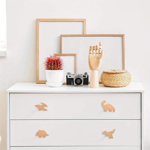 6 darabos állat alakú fa szekrényhúzó fogantyú készlet