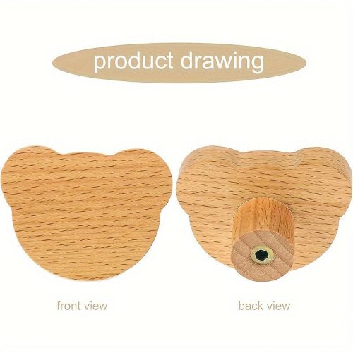 8db Boho Bükkfa Medve Alakú Komód Kihúzó