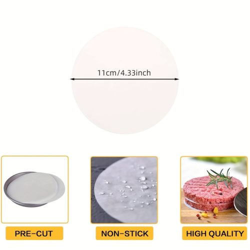 100 darab nem tapadó pergamen papír kör hamburger pogácsához