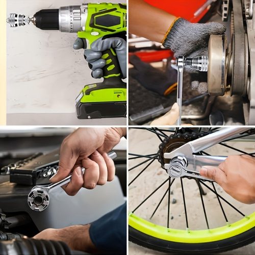 Állítható Dugókulcs Fej, 10–19 mm-es racsnis csavarkulcs hüvely