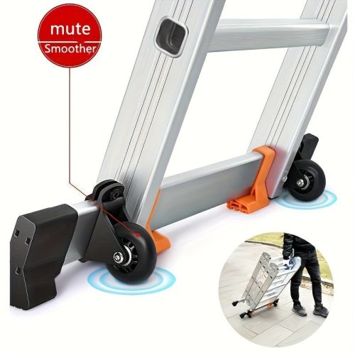 2db Összecsukható Létrakerekek, Teleszkópos Létragörgő