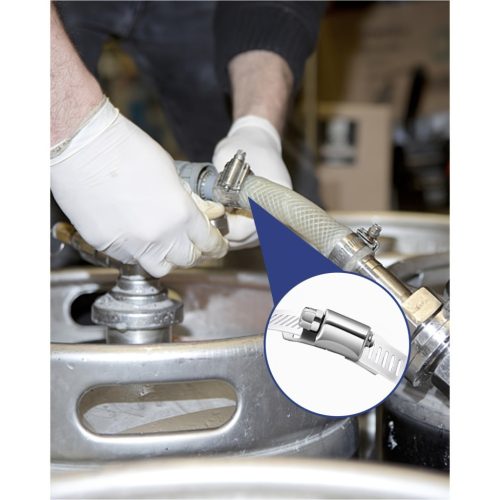 12 darabos rozsdamentes acél tömlőbilincs készle